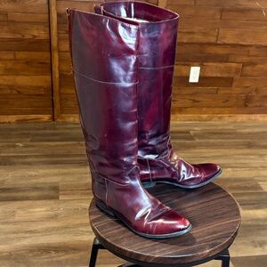 Source Unknown Deep Red Heeled Boots